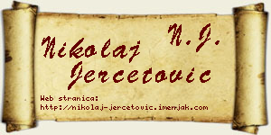 Nikolaj Jerčetović vizit kartica